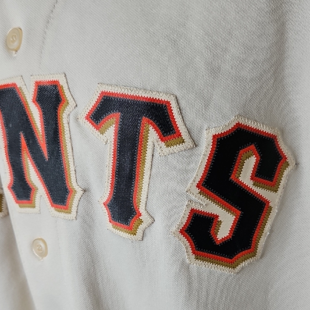 Majestic Black Label Buster Posey Button Down Embroidered 2012 SF Giants Jersey - Picture 4 of 15